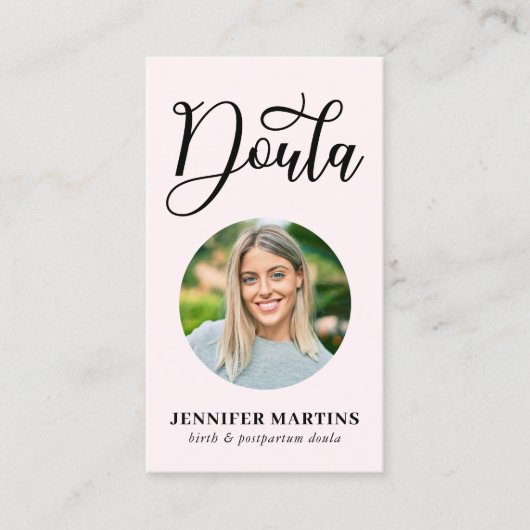 Geboorte & postpartum foto Doula Visitekaartje (Voorkant)