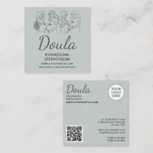 Geboorte Postpartum Lijnkunst Verloskundige Doula Vierkante Visitekaartje