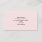Geboorte & Postpartum Midwife Doula Foto Archief Visitekaartje (Achterkant)