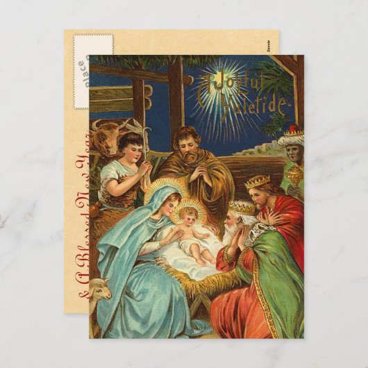  Geboorte Religieuze Briefkaarten (Voorkant / Achterkant)