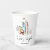 Geboorte religieuze kerst papieren bekers (Voorkant)