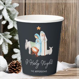 Geboorte religieuze kerst papieren bekers