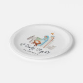 Geboorte religieuze kerst papieren bordje (Gekanteld)