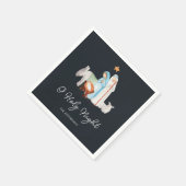 Geboorte religieuze kerst servet (Hoek)