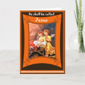 Geboorte, religieuze kerstkaart feestdagen kaart (Voorkant)