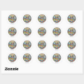 GEBOORTE RONDE STICKER (Vel)