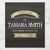  geboorte Rustic Stylish Modern Wijn Etiket (Enkel label)