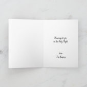 Geboorte Scène Baby Jesus Maagd Maria Kerstmis Kaart (Binnen)