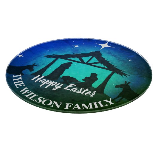 Geboorte Scène - Gelukkig Pasen | Snijplank (Hoek)