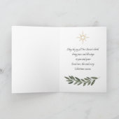 Geboorte Scène Groene Kerst Kaart (Binnen)