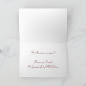 Geboorte Scène & Holly Branches Kerst Kaart (Binnen)