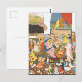 Geboorte scène in Indiase stijl Briefkaart (Voorkant / Achterkant)