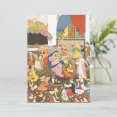 Geboorte scène in Indiase stijl Feestdagenkaart (Staand voorkant)