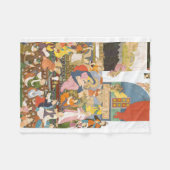 Geboorte scène in Indiase stijl Fleece Deken (Voorkant (Horizontaal))