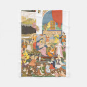 Geboorte scène in Indiase stijl Fleece Deken (Voorkant)