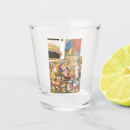 Geboorte scène in Indiase stijl Shot Glas (Voorkant)