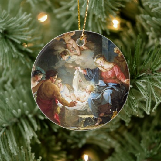 Geboorte Scène Katholieke Kerk Religieuze Kerstmis Keramisch Ornament (Boom)