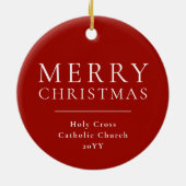 Geboorte Scène Katholieke Kerk Religieuze Kerstmis Keramisch Ornament (Achterkant)