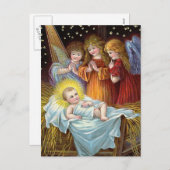 "Geboorte Scène" Kerstmis Feestdagenkaart (Voorkant / Achterkant)