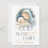 Geboorte Scène Niet-foto Religieuze Kerstmis Feestdagenkaart (Voorkant)