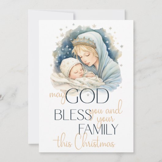 Geboorte Scène Niet-foto Religieuze Kerstmis Feestdagenkaart (Voorkant)