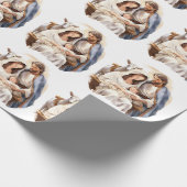 Geboorte Scène Verpakkende Papier voor Kerstmisgif (Hoek)