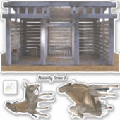 Geboorte Scène Verwijderbare Vinyl Sticker Set 1 (Voorkant)