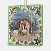 Geboorte Scène, Vreugde aan de Wereld, Keramisch Ornament (Links)