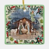 Geboorte Scène, Vreugde aan de Wereld, Keramisch Ornament (Voorkant)