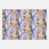 Geboorte Stabiele Scène Patroon Vakantie Inpakpapier Vel (Voorkant 3)