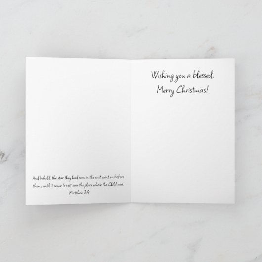 Geboorte Star Kerst Kaart (Binnen)