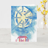 Geboorte Star Kerst Kaart (Gele Bloem)