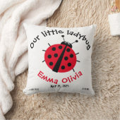 Geboorte Stat Ladybug Cartoon Girly Schattige Sier Kussen (Deken)