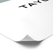 Geboorte Statistieken Aangepaste Kleur & Naam zond Poster (Hoek)