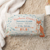 Geboorte Stats Baby Jongen Bos Creatures Fox Kussen (Deken)