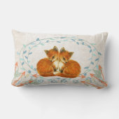 Geboorte Stats Twin Baby Boys Bos Creatures Fox Kussen (Achterkant)