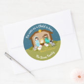 Geboorte Stickers (Kerst Heilige Familie) (Envelop)