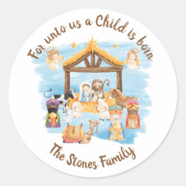 Geboorte Stickers (Kerst Heilige Familie Schattige