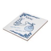 Geboorte Tegel, Blauw Hollands uiterlijk, Personal Tegeltje (Zijkant)