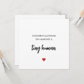 Geboorte van Baby Gefeliciteerd Kaart (Voorkant / Achterkant in situ)