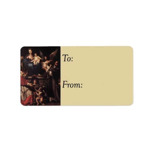 Geboorte van Christ  Gift Label (Voorkant)