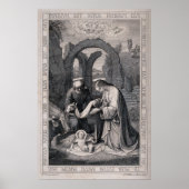 Geboorte van Christus Christelijke kerststal Poster (Voorkant)