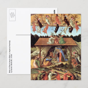 Geboorte van Christus door Botticelli, Kerstmis Ge Briefkaart