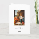 Geboorte van Christus door Lorenzo Lotto Feestdagen Kaart (Achterkant)