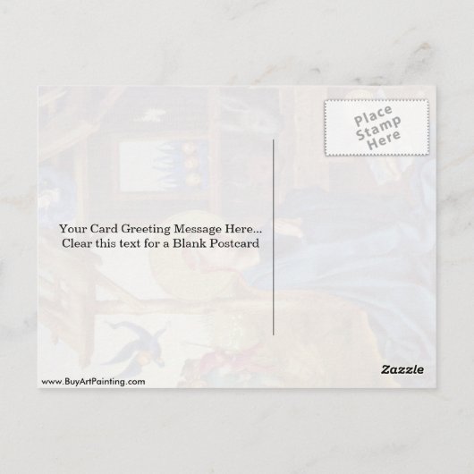 geboorte van Christus door Stefan Lochner Briefkaart (Achterkant)