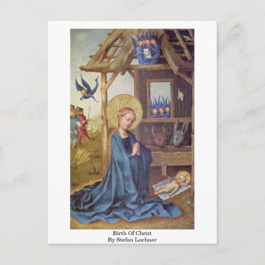 geboorte van Christus door Stefan Lochner Briefkaart (Voorkant)