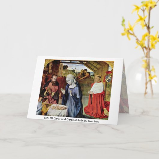 Geboorte van Christus en Kardinaal Rolin door Jean Kaart (Gele Bloem)