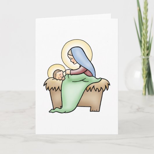 Geboorte van Christus Feestdagen Kaart (Voorkant)