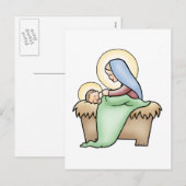 Geboorte van Christus Feestdagenkaart (Voorkant / Achterkant)