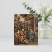 Geboorte van Christus Religieus Christelijk Kerstm Feestdagenkaart (Staand voorkant)